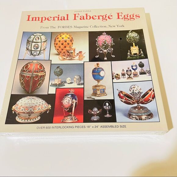 Vintage New NIB Imperial Faberge Eggs Forbes Magazine Collection Nordevco Puzzle - Picture 2 of 13